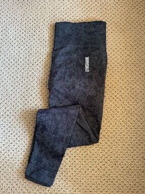 Gymshark Black Floral Jacquard Workout Leggings